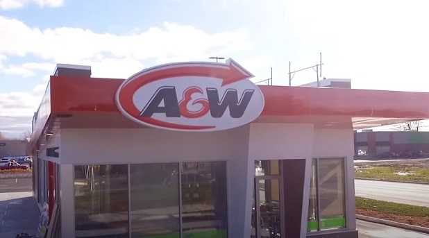 A&W menu with prices