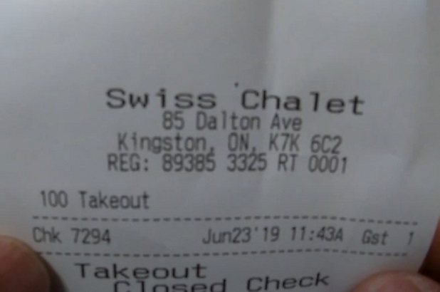 Swiss Chalet menu with prices