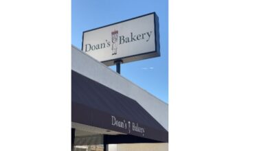 Doan's Bakery Menu