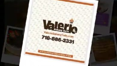 Valerio Bakery Menu